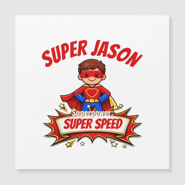 Custom Kids Superhero Name & Superpower  (Front)