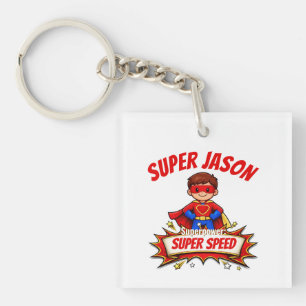 Custom Kids Superhero Name & Superpower Key Ring