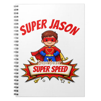 Custom Kids Superhero Name & Superpower Notebook