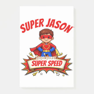 Custom Kids Superhero Name & Superpower Post-it Notes