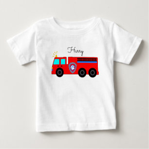 custom kids T-Shirt, fire engine Baby T-Shirt