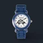 Custom kid's watch with cute police car design<br><div class="desc">Custom kid's watch with cute police car design. Personalised wrist watches for children. Unique Birthday gift idea for boys and girls. Create one for future cop, son, grandson, nephew, little brother, sibling, daughter, granddaughter, cousin, friend, child, grandchild, little or big sister etc. Fun law enforcement drawing with name and numbers....</div>
