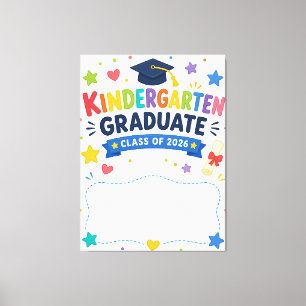 Custom Kindergarten Graduate Class 2026 Canvas Print