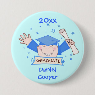 Custom Kindergarten Graduation Button Boys Button