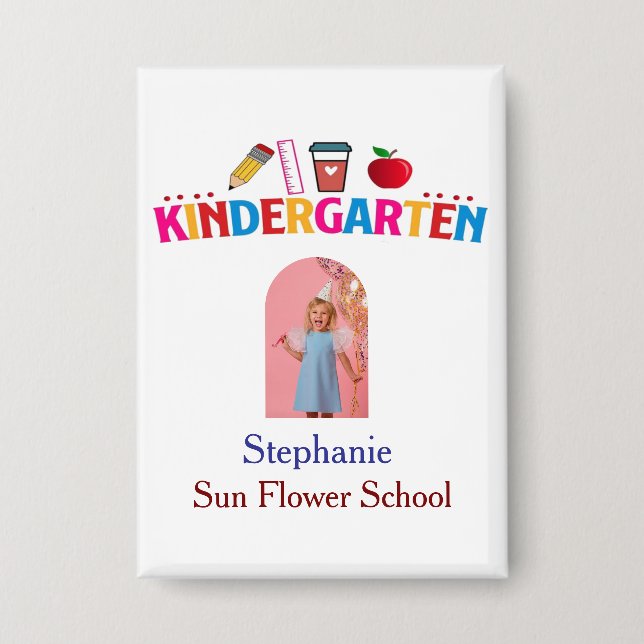 custom Kindy Graduation Bedge photo  (Front)