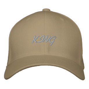 Custom King Text Flexfit Wool Embroidered Hat