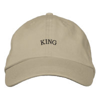 Custom King Text Personalised-Hats Bookman Fonts