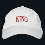 Custom KING Text Printed White Colour Quality-Hat  Embroidered Hat<br><div class="desc">Elevate your style with this Alternative Apparel Basic Adjustable Cap,  featuring the bold and regal "KING" embroidered text. Designed for a perfect fit and all-day comfort,  this cap is made from high-quality materials,  making it a must-have accessory for any wardrobe.</div>