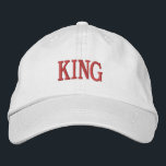Custom KING Text Printed White Colour Quality-Hat  Embroidered Hat<br><div class="desc">Elevate your style with this Alternative Apparel Basic Adjustable Cap,  featuring the bold and regal "KING" embroidered text. Designed for a perfect fit and all-day comfort,  this cap is made from high-quality materials,  making it a must-have accessory for any wardrobe.</div>