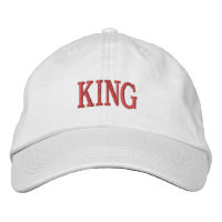 Custom KING Text Printed White Colour Quality-Hat