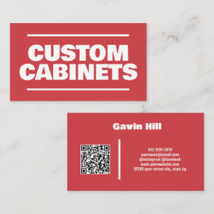 Custom Kitchen Cabinets QR Business Card