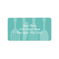 Custom kitchen cooking utensils address labels