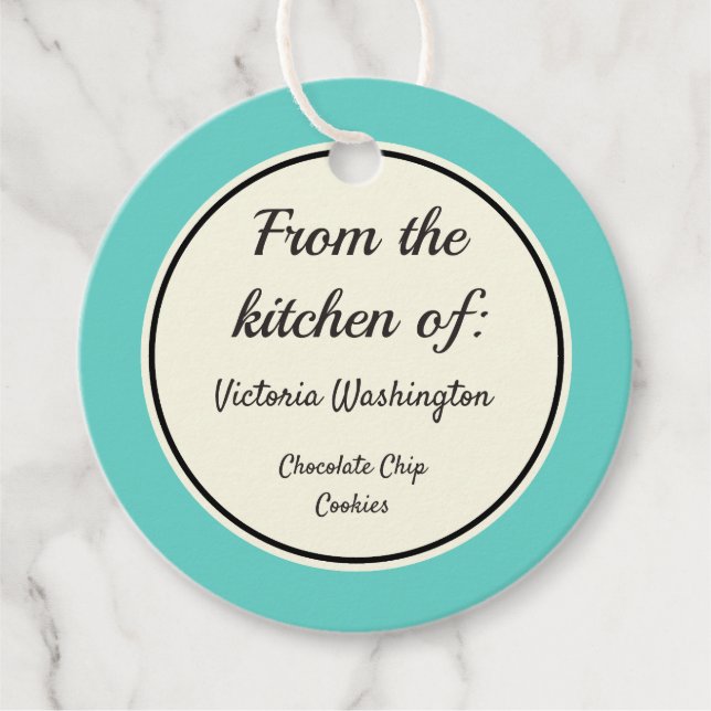Custom Kitchen Food Holiday Gift Tags (Front)
