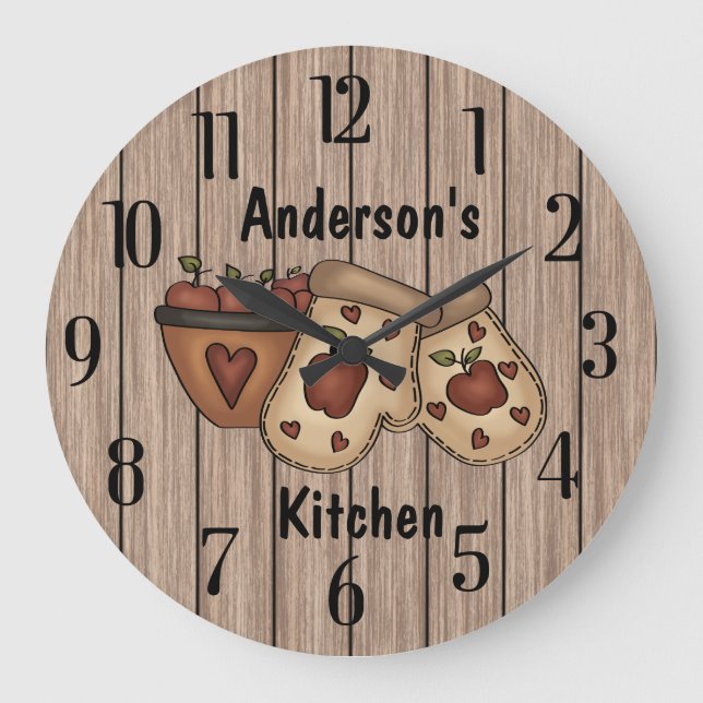 Custom Kitchen Large Clock (Front)