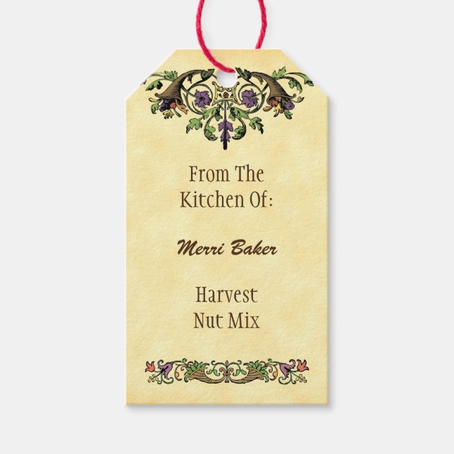 Custom Kitchen Of Thanksgiving Baking Gift Tag (Front)