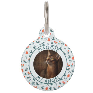 Custom Kitten Owner Gift Xmas Print Pet Tag