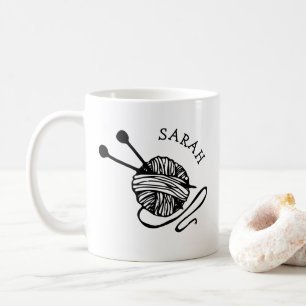 Custom Knitting Lover Gift Personalised Knitting Coffee Mug