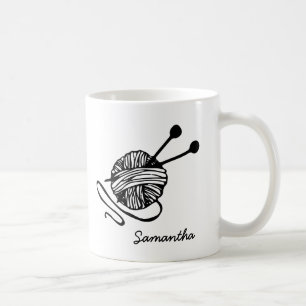 Custom Knitting Lover Gift Personalised Knitting Coffee Mug