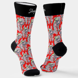 Custom Koala Family Red Christmas  Socks