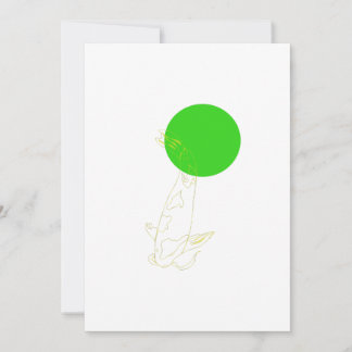 Custom Koi-fish Minimalism Greeting Card