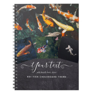 Custom KOI FISH Photo Collage Gift For Men Notebook