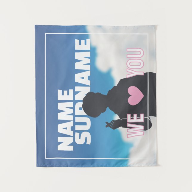 Custom Kpop Idol Support Banner Your Photo Here Tapestry (Front)