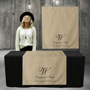 Custom Kraft Business Table Runner Banner Script Tapestry