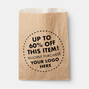 Custom Kraft Favour Bags 60% OFF Bulk Buy Discount