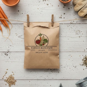 Custom Kraft Seed Envelopes - Personalizable Farm Favour Bags