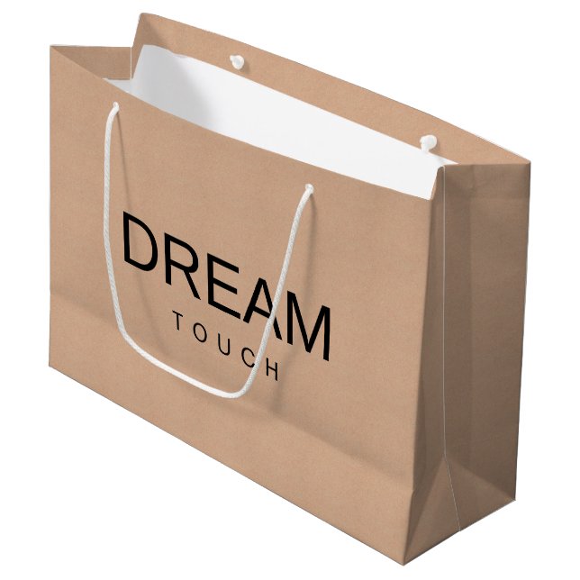 Custom Kraft Style Gift Bag For Business Use (Front Angled)