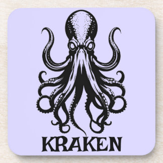 Custom Kraken Octopus Squid Name Personalised Coaster
