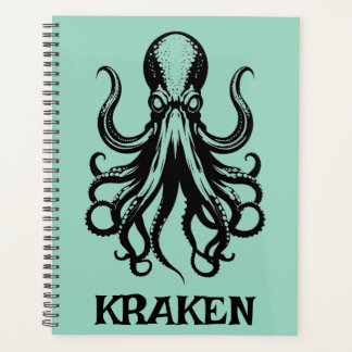 Custom Kraken Octopus Squid Name Personalised Planner