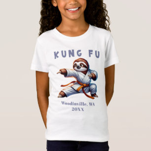 Custom Kung Fu Martial Arts Location Date Name T-Shirt