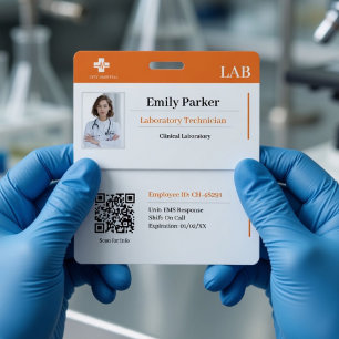 Custom Lab ID Badge Template 