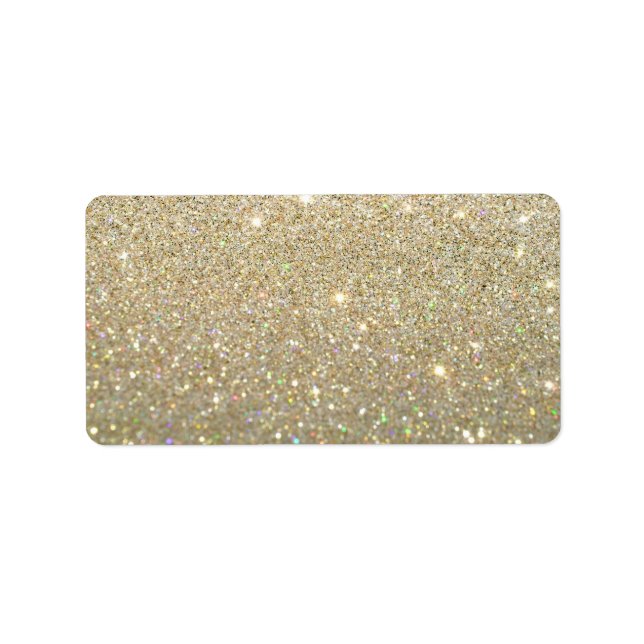 Custom Label - Gold Glit Fab (Front)