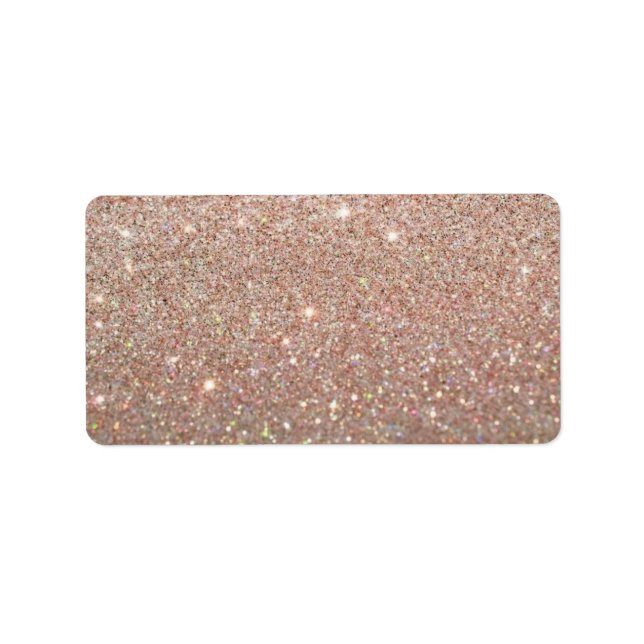Custom Label - Rose Gold Glit Fab (Front)