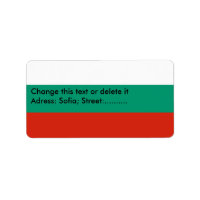 Custom Label with Flag of Bulgaria