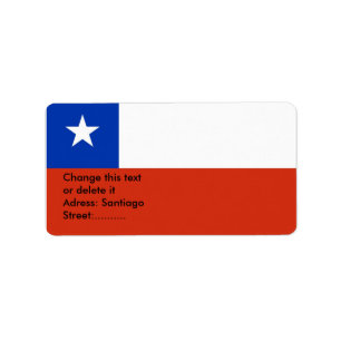 Custom Label with Flag of Chile