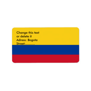 Custom Label with Flag of Colombia