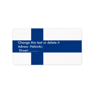 Custom Label with Flag of Finland