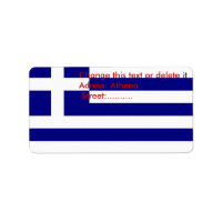 Custom Label with Flag of Greece