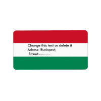 Custom Label with Flag of Hungary
