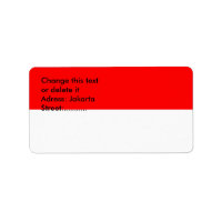 Custom Label with Flag of Indonesia