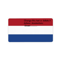 Custom Label with Flag of Netherlands