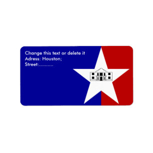 Custom Label with Flag of San Antonio, U.S.A.