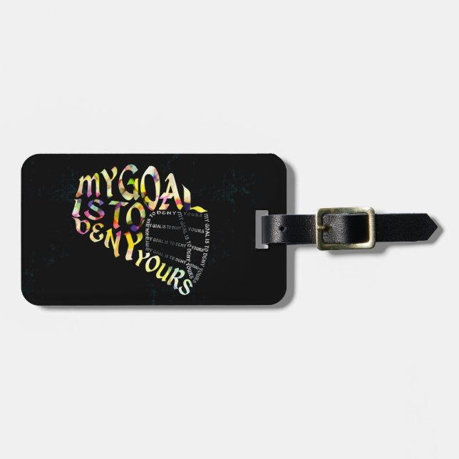 Custom Lacrosse Goalie Typographic Luggage Tag (Front Horizontal)