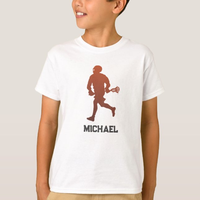 Custom Lacrosse Player Name T-Shirt (Front)