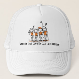 Custom Ladies Golf League ORANGE Hat - Club Name