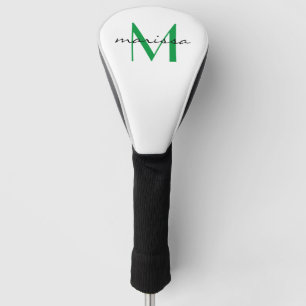 Custom Ladies Green Name Monogram Golf Head Cover