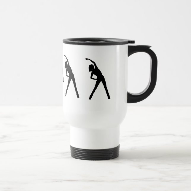 Custom Lady Stretching Excersize Mug (Right)